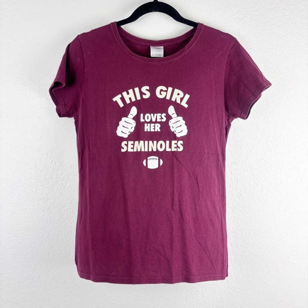 Florida State University FSU This Girl Loves Her Seminoles T-Shirt Medium